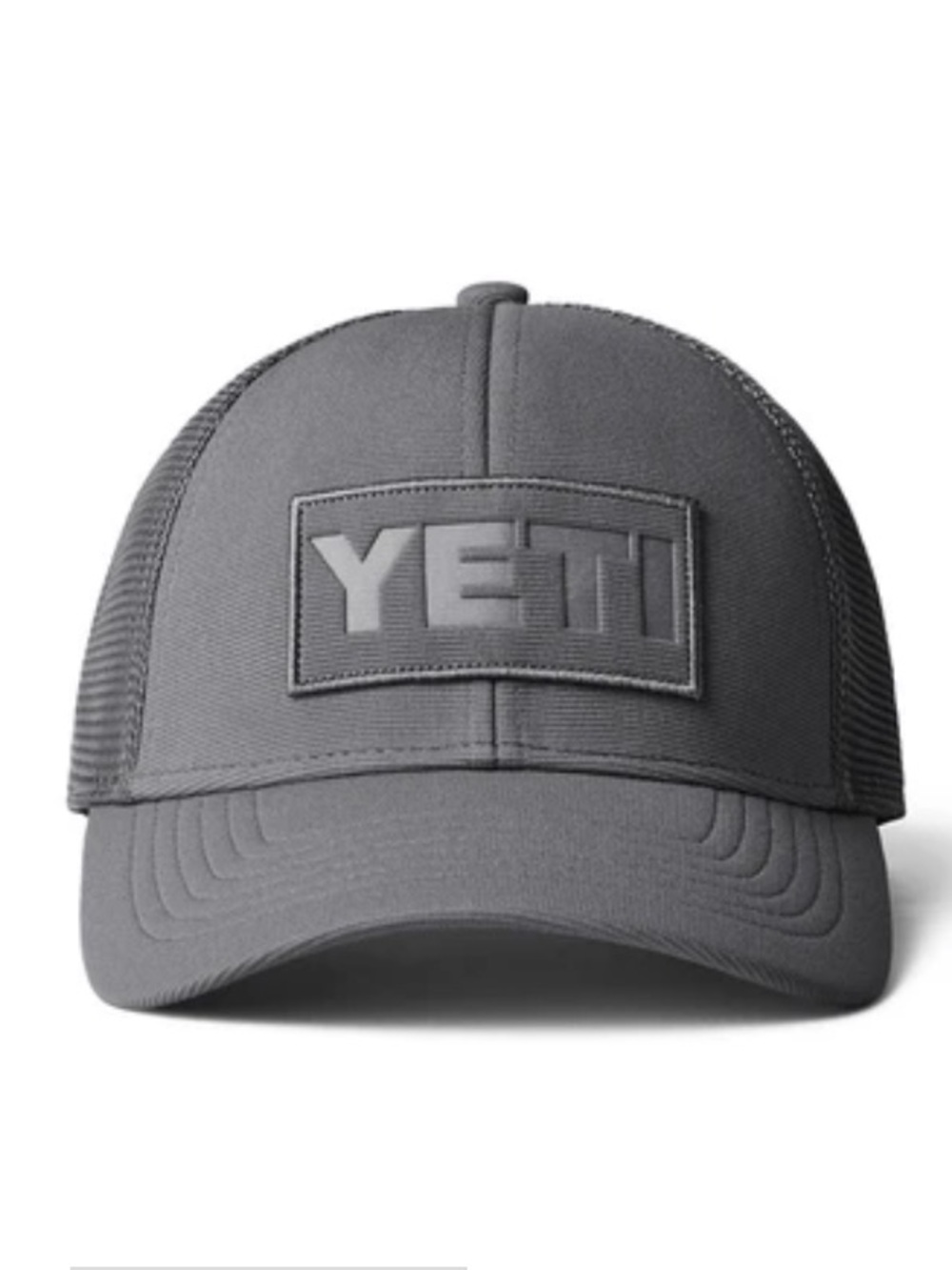 Yeti Grey Logo Patch Trucker Hat SnapBack